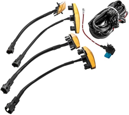 LED Amber Lights Compatible With 4Runner TRD Pro Grille 2014-Up SR5 Set Of 6