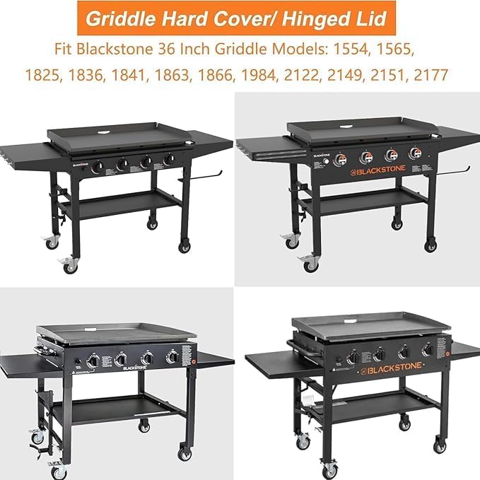 2026 Upgraded Lid for Blackstone Griddle Lid 36 Inch, Hard Griddle Cover for Blackstone Lid with Thermometer & Reinforced Hinge for 4 Burner Flat Top 36" Griddle Models 1554 1836 2266 2177 and More