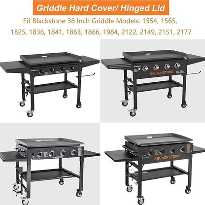 2026 Upgraded Lid for Blackstone Griddle Lid 36 Inch, Hard Griddle Cover for Blackstone Lid with Thermometer & Reinforced Hinge for 4 Burner Flat Top 36" Griddle Models 1554 1836 2266 2177 and More