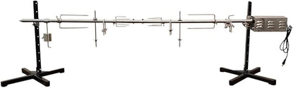 SPITJACK XB125C Pig, Whole Hog, Lamb BBQ Spit Roaster Rotisserie Kit. Electric 120W Motor, 72 Inch Spit Rod, All Stainless Trussing Hardware, Accessories for Portable Charcoal Barbecue, Outdoor Fire