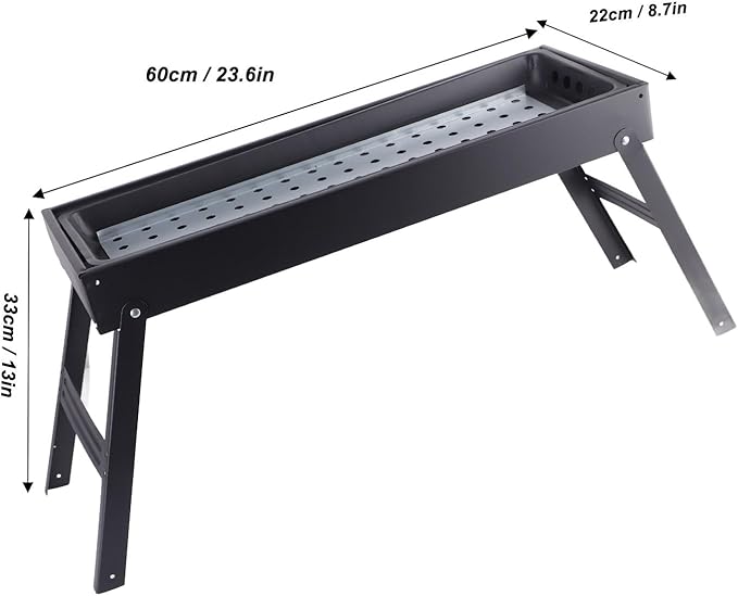 Chrees Charcoal Barbecue Grill with Multi Vent Design, Foldable Portable BBQ Grill for Camping, 2218g Lightweight and Durable, Suitable for Grilling Meat and Vegetables