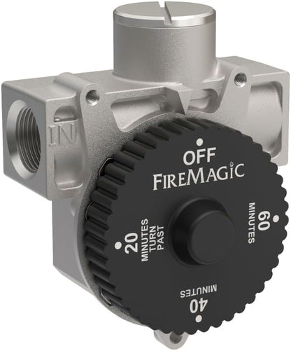 Fire Magic 1-Hour Shutoff Timer, 100,000 BTU Natural/Propane Gas Timer, Accommodates 1/2" NPT Piping, SKU 3092D