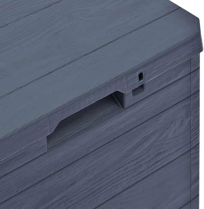 vidaXL Patio Storage Box, Deck Box with Lid, Outdoor Cabinet, Storage Chest for Outdoor Cushions Throw Pillows Garden Tools Pool Supplies, Anthracite