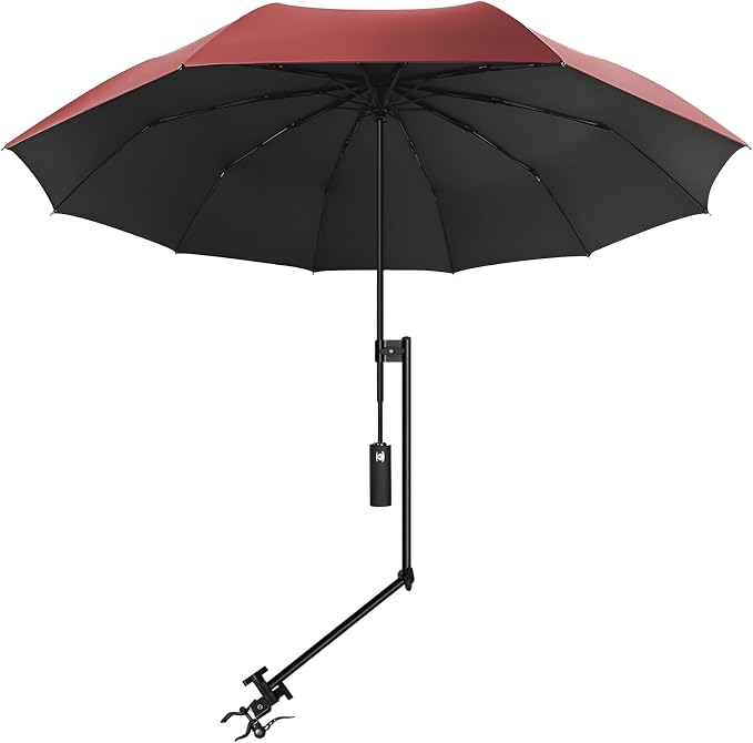 XLINGZA UPF 50+ Beach Umbrella with Adjustable Universal Clamp