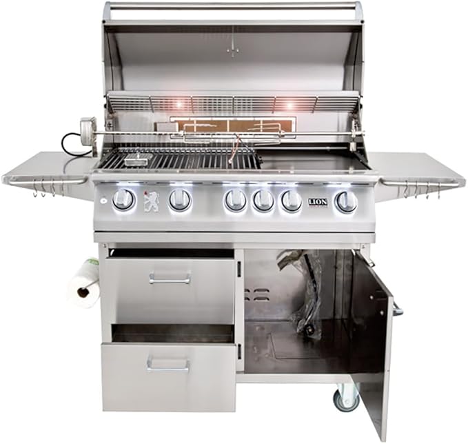 Lion 40 Inch Stainless Steel Propane Gas Grill On Cart