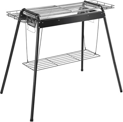 Portable Charcoal Grill for Camping BBQ Grills Outdoor Barbecue Grill, Stainless Steel BBQ Grill Rack with Stable Structure,67 * 30 * 81Cm-D