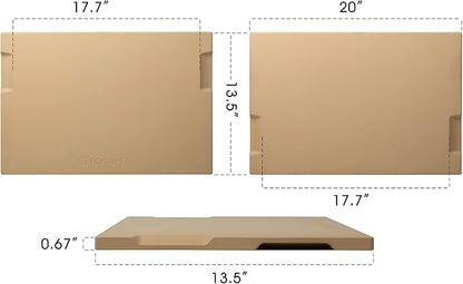 Large Pizza Stone, 20"x13.5" Rectangular Pizza Stone for Oven Grill BBQ, Baking Stone for Pizza Bread with Unique Built-in 4 Handles Design