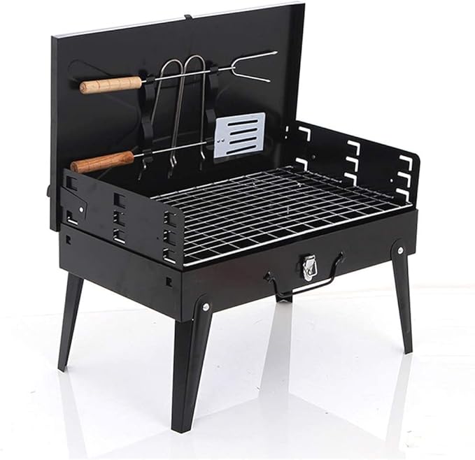 Charcoal Grill Portable Foldable Charcoal BBQ Grill for 3-5 Person Outdoor Barbecue Grill Roasting Family Party Grill BBQ Grill