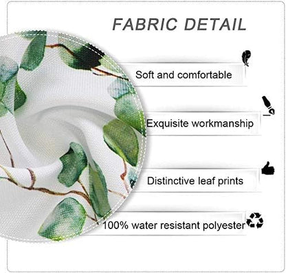 SUQ I OME Outdoor Tablecloth, Fence Leaf, 60'' Round with Zipper | Umbrella Hole, Patio Table Cloths, Garden Table Covers, For Backyard Circular Table/BBQs/Picnic