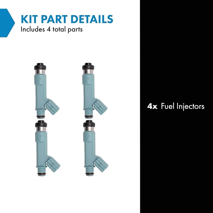 TRQ Fuel Injector Set | For 2005-2010 Scion tC 2008-2015 xB 2004-2009 Toyota Camry 2009-2010 Corolla 2009-2013 Matrix 2004-2008 RAV4 Solara