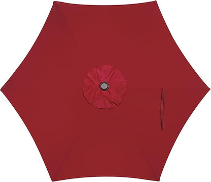 Blissun 7.5 ft Patio Umbrella, Yard Umbrella, Outdoor Market Umbrella with Push Button Tilt Crank, Burgundy