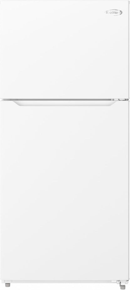 KoolMore 30 Inch 18 Cu Ft Top Freezer Refrigerator, White, Freestanding Full Size Fridge Freezer for Home Kitchen or Garage
