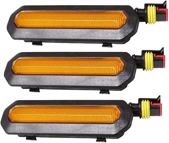 Front LED Grille Lights Kit Compatible With Bronco 2021 2022 2023 2-Door And 4-Door Amber