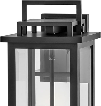 Hinkley Winthrope Large Outdoor Wall Mount Lantern, Black Finish
