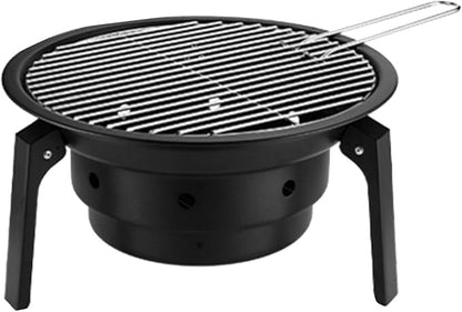 Charcoal Barbecue Grill, Portable BBQ Grill, Portable Camping Grill Stove, Outdoor Cooker,Black