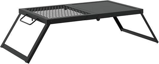 Portable Charcoal Grill Foldable Camping Barbecue Stove for Outdoor Cooking Garden Backyard Picnic 26.77 x 11.81 x 6.69 in Black