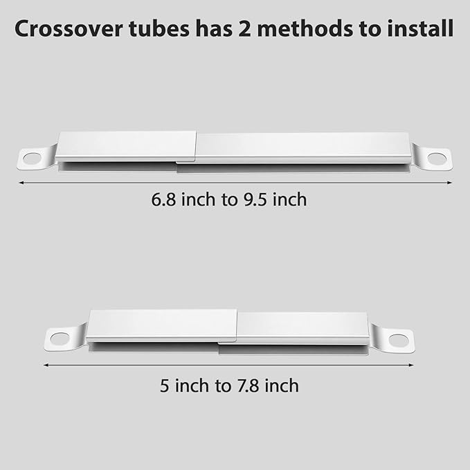 304 Stainless Steel Carryover Tubes 4 Pack for Charbroil Nexgrill Kenmore gas grills, Easy-Check Fit Accessory for Outdoor Cooking or Use