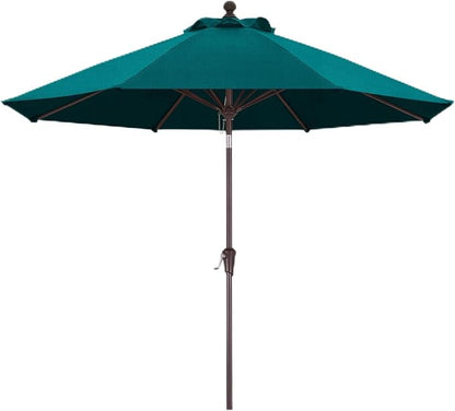 MASTERCANOPY 9ft Olefin 5-Year-Non-Fading Patio Umbrella Bright Blue | UV/Water/Fade-Resistant Canopy, Vented Top, 8 Fiberglass Ribs – Ideal For Deck, Yard, Market