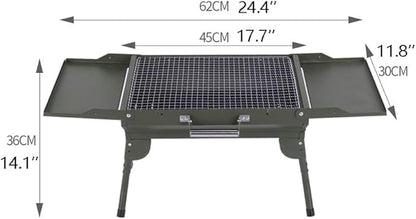 Outdoor Picnic Portable Foldable Charcoal Barbecue Grill Stainless Steel Outdoor Camping BBQ Grill for Garden Camping Grill Outdoor Grill