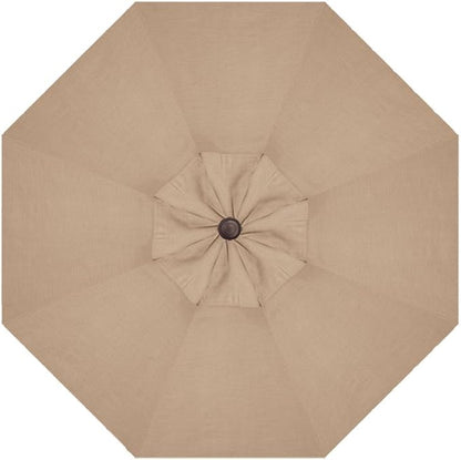 Treasure Garden 11-Foot (Model 812) Deluxe Auto-Tilt Market Umbrella with Bronze Frame and Sunbrella Fabric: Heather Beige with Double Wind Vent (Includes 3 Year Extended Frame Warrantee)