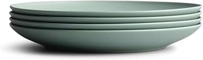 Year & Day Outdoor Set of 4 Unbreakable Lightweight Salad Plates, Plant Derived, Palm Green, 8.5 inch