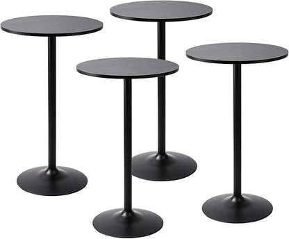 Pearington Round Bar Height Pub Table, Black, 4pk