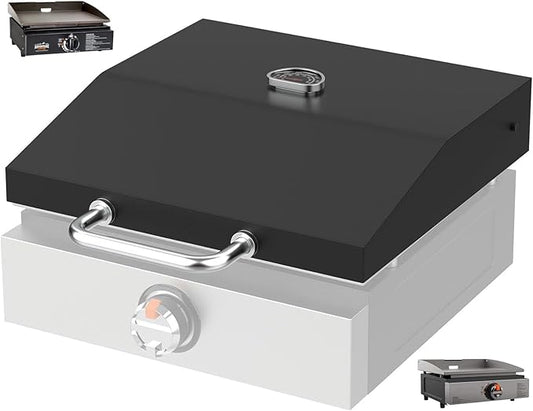 Griddle Lid for Blackstone 17" Grill Hood 1832 Adventure Ready Tabletop Griddle w/handle, Accessories for Blackstone 1832 1971 17 inch Hinged Lid (before YRS 2021), Updated Black Stone 17" Hard Cover