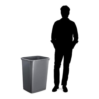 Superio Large Kitchen Trash Can 13 Gallon, 52 Qt Waste Bin for Kitchen, Garage, Indoor and Outdoor Trash Can (6, Dark Grey)