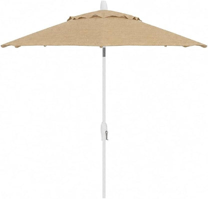 Treasure Garden 9ft Patio Umbrella - Outdoor Furniture Market Umbrella – Deluxe Auto-Tilt – White Aluminum Frame (Sunbrella, Antique Beige)