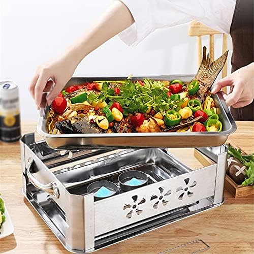 Stainless Steel Grilled Fish Pan BBQ Grill Roaster Home Stove Charcoal