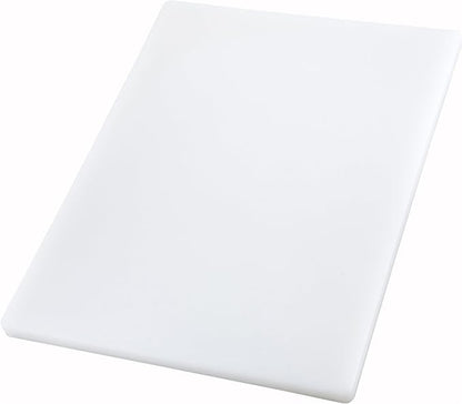 Winco 15" x 20" White Heavy-Duty Plastic Cutting Board (Set of 4) | Dishwasher safe, Stain resistant, Minimizes dulling, Great for Charcuterie, Cheese, Appetizers and Buffet Displays