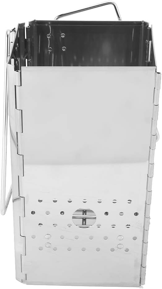 Sturdy Stainless Steel Barbecue Grill Portable Charcoal Firewood Stove for Camping Garden