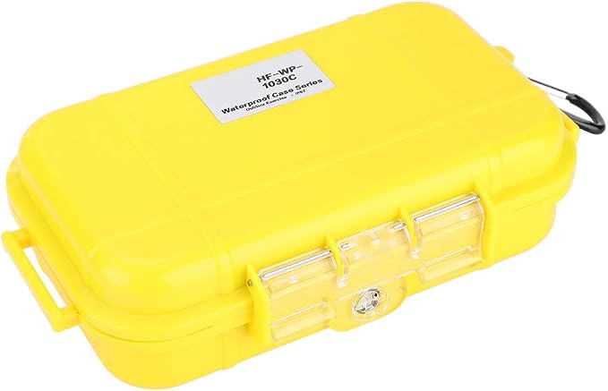 Tiiyee Waterproof Storage Case Dry Box Shockproof Airtight Fishing Outdoor | Airtight Protective Hard Shell Case Wet Dry Box for Survival Storage Fishing & Outdoor Gear, 6.29 * 3.54 * 1.57in