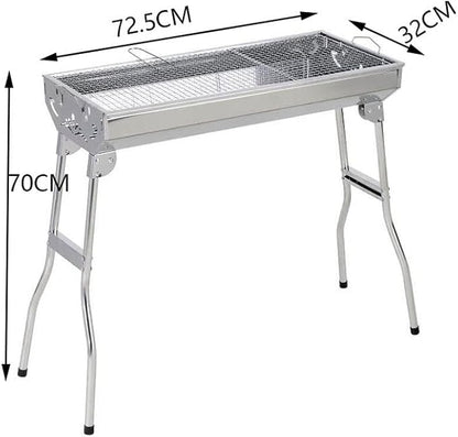 Charcoal Grill Folding Barbecue Charcoal Grill Stainless Steel Portable Lightweight Barbecue Grill BBQ Grill for Outdoor BBQ Grill
