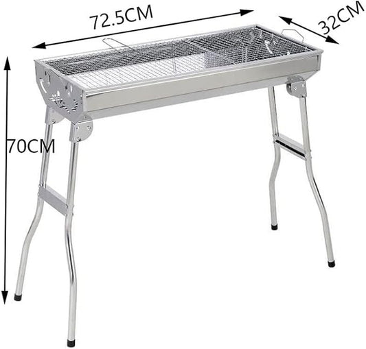 Charcoal Grill Folding Barbecue Charcoal Grill Stainless Steel Portable Lightweight Barbecue Grill BBQ Grill for Outdoor BBQ Grill