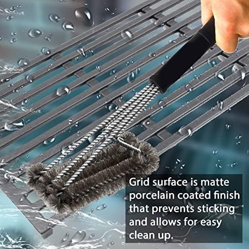 Hongso 18 7/8" x 9 15/16" Grill Grates for Perfect Flame 3019L 3019L-NG 3019L-LPG, Kitchen Aid 720-0745B 720-0745 730-0745 720-0745A, Nexgrill 720-0745, 720-0745A Gas Models, Part Number 13000382A0
