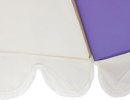 Tempera 9ft Purple Scalloped Patio Umbrellas Outdoor Table Umbrellas with Fade Resistant Canopy, 8 Sturdy Rids, Elegant Vintage Umbrellas for Lawn, Pool, Deck, Balcony