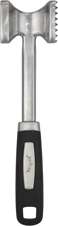 Jim Beam Heavy Duty Construction Meat Tenderizer with Soft Grip Handle, Medium.