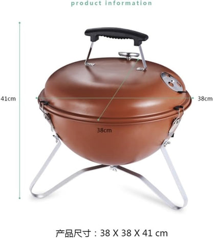 ALLC Charcoal Grills Portable Outdoor Camping Spherical Barbecue Grill BBQ Carbon Grill with Thermometer Stewing Integrated Barbecue Grill Barbecue Grill for Garden Outdoor Cooking