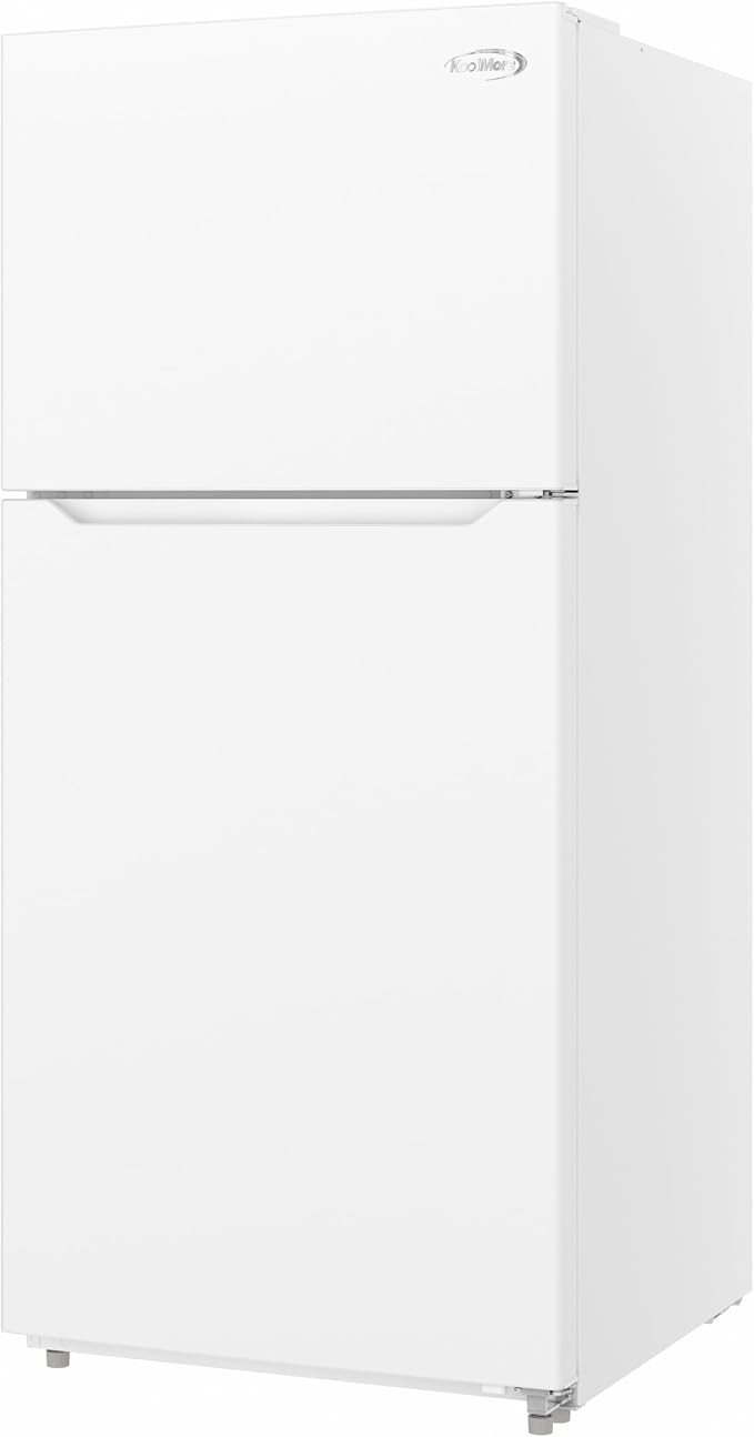 KoolMore 30 Inch 18 Cu Ft Top Freezer Refrigerator, White, Freestanding Full Size Fridge Freezer for Home Kitchen or Garage