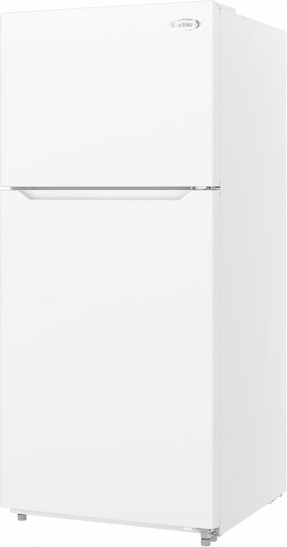 KoolMore 30 Inch 18 Cu Ft Top Freezer Refrigerator, White, Freestanding Full Size Fridge Freezer for Home Kitchen or Garage
