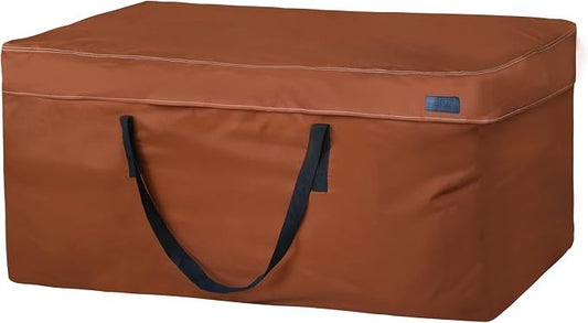 NettyPro Outdoor Patio Cushion Storage Bags Water-Resistant Large Storage Bag with Zipper and Handle for Patio Furniture Cushion Christmas Tree 7.5 Ft, 50 x 15 x 25 Inch, Brown