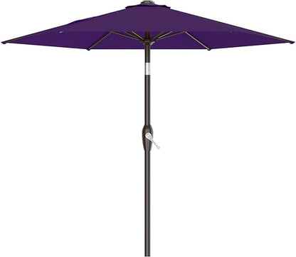 AreShark 7.5FT Patio Umbrella Table Market Umbrella w/Tilt and Crank, Heavy-Duty Outdoor Umbrellas for Pool, Deck, Garden and Backyard, Purple
