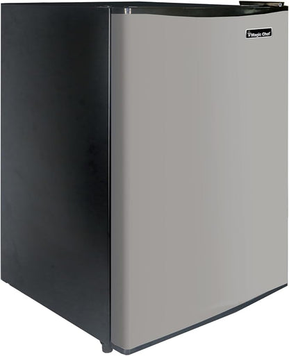 Magic Chef 2.4 Cu Ft All Refrigerator E-Star | 2.4-Cu. Ft. Mini Fridge, Stainless Steel