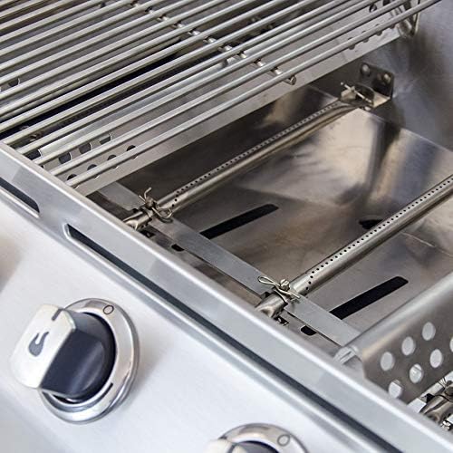 Uniflasy Grill Replacement Parts for Charbroil Advantage 4 Burner 463344015, 463343015, 463432215, 463240015 Gas Grill 3 Burner 463464315 466434315 463436815 Heat Plate, Grill Burner, Carryover Tube