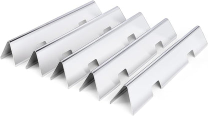 Uniflasy 67046 Flavorizer Bars for Weber Spirit 300 & Spirit II 300 Series E310 E320 E330 S310 S320 S330 15.3 Inch Stainless Steel Heat Plates 5 Pack Replaces for Weber 7636 7736