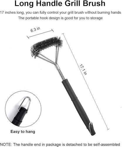 Grill Brush Grill Cleaning Kit, Grill Cleaner BBQ Grill Accessories Grill Rescue Brush Grill Brush Bristle Free, Grill Brush for Outdoor Grill BBQ Brush for Grill Cleaning (T2)