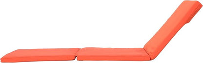 Christopher Knight Home Jamaica Outdoor Water Resistant Chaise Lounge Cushions, 2-Pcs Set, Orange
