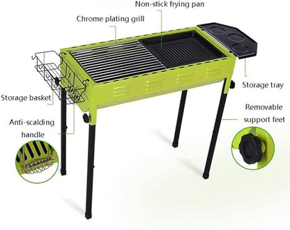 Portable Charcoal Grill BBQ Stove Charcoal Grill BBQ Outdoor Picnic Camping Patio Cooking Outdoor Portable Barbecue Grill BBQ Grill for Outdoor