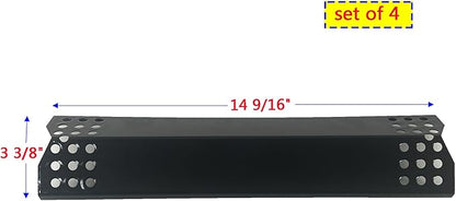 Parts DP129 (4-Pack) Porcelain Steel Heat Shield/Heat Plates 14 9/16 x 3 3/8" Replacement for Sunbeam, Nexgrill, Grill Master, Charbroil, Kitchen Aid, Members Mark, Uberhaus Gas Grills